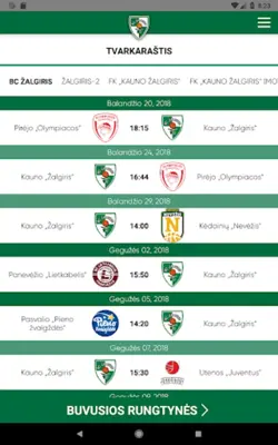 Kauno „Žalgiris“ android App screenshot 2