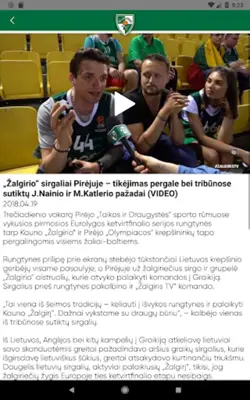 Kauno „Žalgiris“ android App screenshot 4