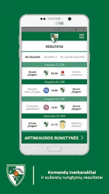 Kauno „Žalgiris“ android App screenshot 8